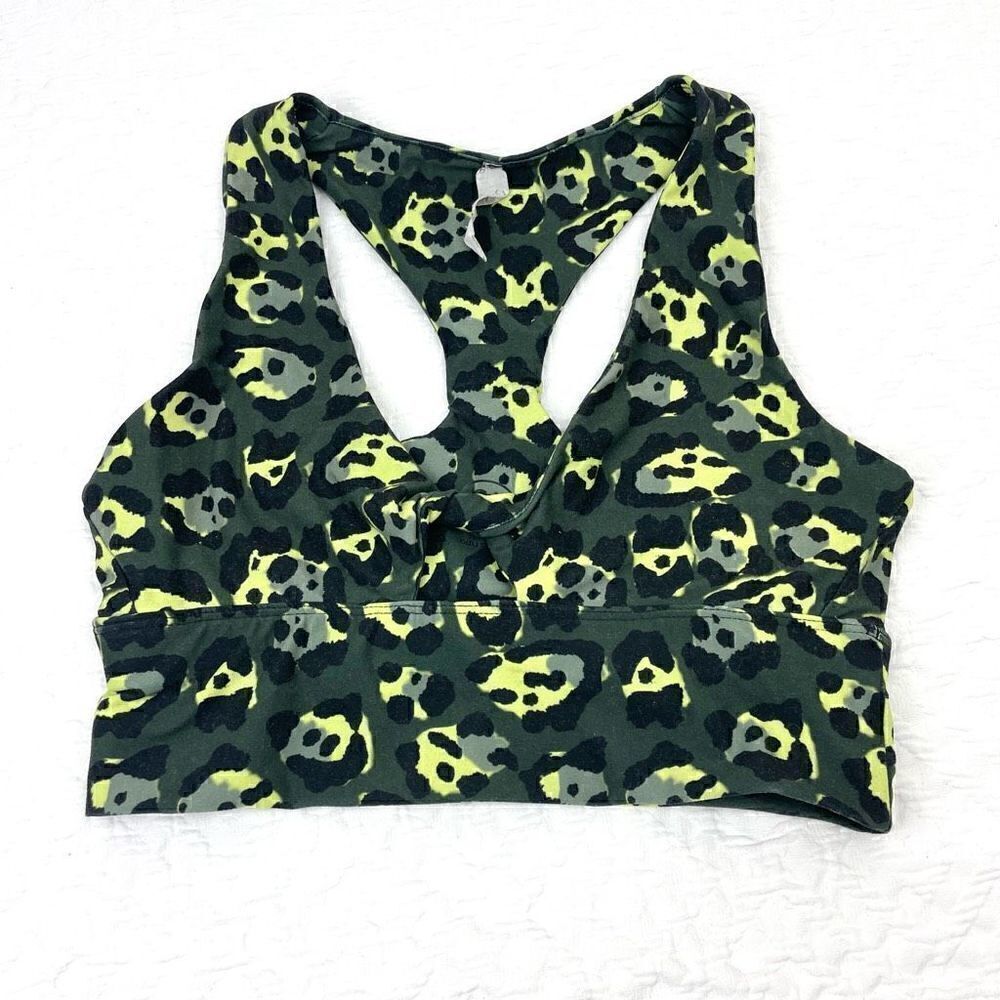 BUY 1 GET 1 FREE Sage collective green knot tie front sports bra small